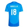 Maglia ufficiale Italia Nicolo Barella 18 Casa Euro 2024 per Uomo